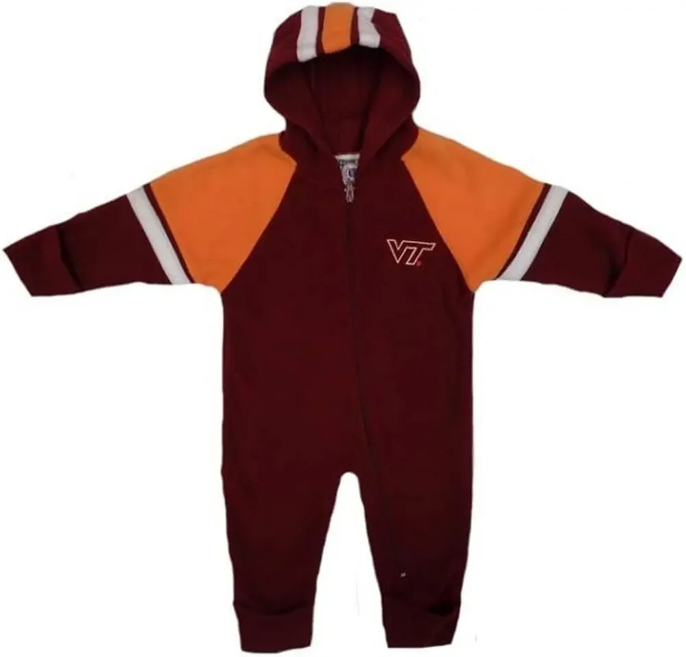 Virginia Tech Hokies NCAA Vintage Baby Fleece Coverall - 12 Months
